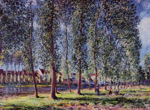 Alfred Sisley - Lane of Poplars at Moret