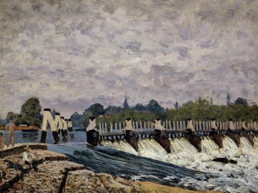 Alfred Sisley - Molesey Weir - Morning