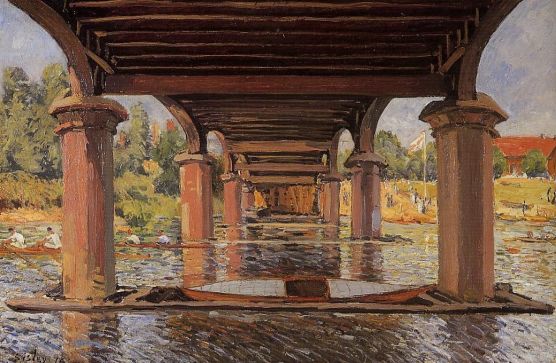 Alfred Sisley - Under the Bridge at Hampton Court