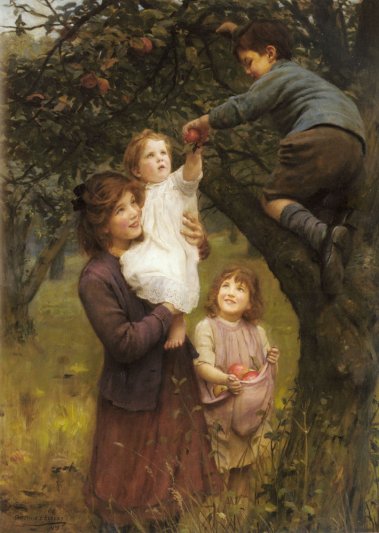Arthur John Elsley - Picking Apples