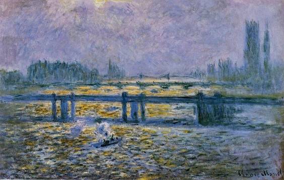 Claude Monet - Charing Cross Bridge, Reflections on the Thames