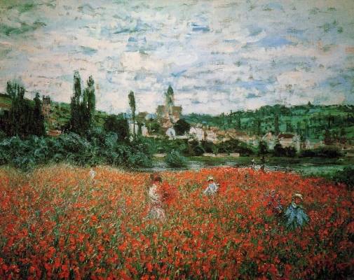 Claude Monet - Poppy Field near Vetheuil