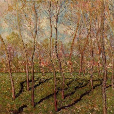 Claude Monet - Trees in Winter, View of Bennecourt