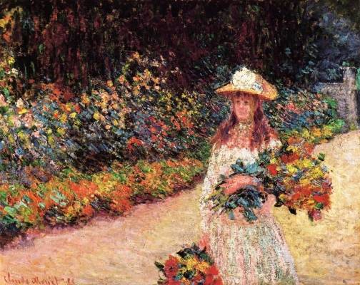 Claude Monet - Young Girl in the Garden at Giverny