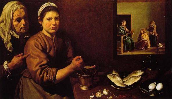 Diego Velazquez - Christ in the House of Martha and Mary