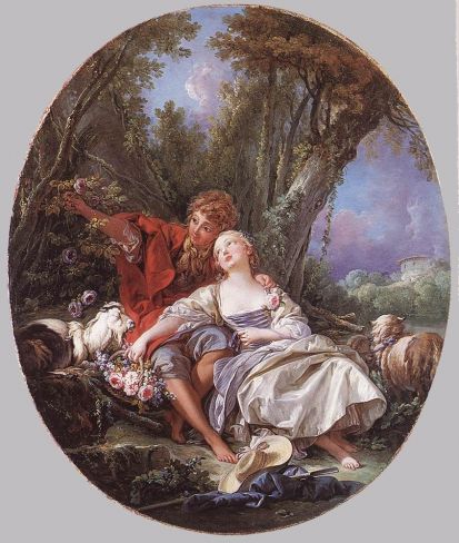 Francois Boucher - Shepherd and Shepherdess Reposing