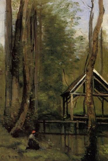 Jean-Baptiste-Camille Corot - Fishing Shed at Mathois near Gournay-en-Bray