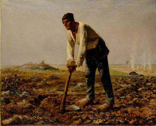 Jean Francois Millet - Man with a hoe