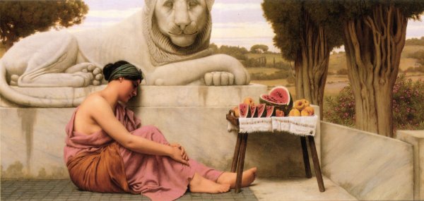 John William Godward - The Fruit Vendor