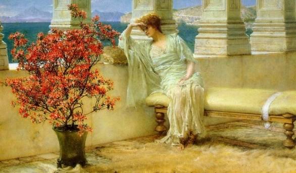 Lawrence Alma-Tadema - Her Eyes are with Her Thoughts and They are Far Away