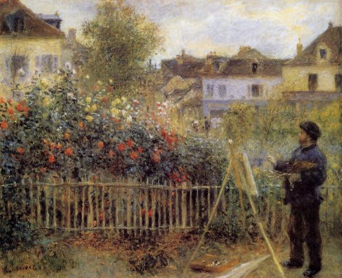 Pierre-Auguste Renoir - Claude Monet Painting in His Garden at Argenteuil