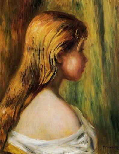 Pierre-Auguste Renoir - Head of a Young Girl