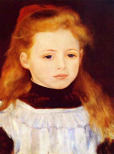 Pierre-Auguste Renoir - Little Girl in a White Apron aka Portrait of Lucie Berard