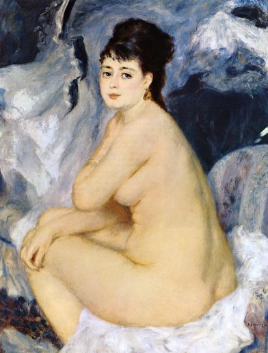 Pierre-Auguste Renoir - Nude Seated on a Sofa