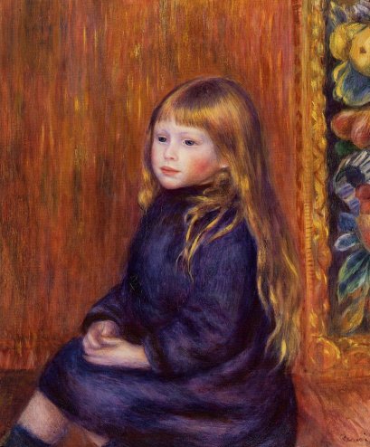 Pierre-Auguste Renoir - Seated Child in a Blue Dress