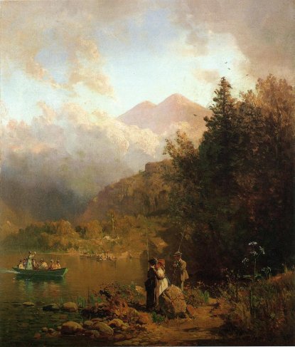 Thomas Hill - Fishing Party In The Mountains