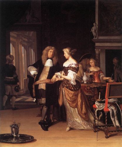 Elegant Couple in an Interior