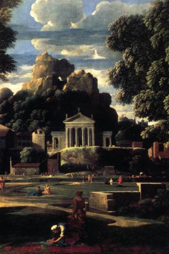 Landscape with the Gathering of the Ashes of Phocion (detail