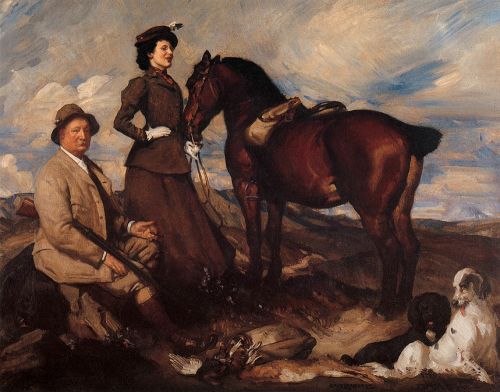 Miss Alison Preston and John Proctor on Mearbeck Moor