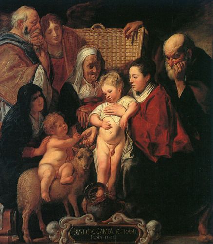 The Holy Family with St. Anne, The Young Baptist, and his Pa