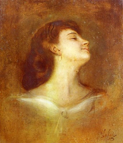 Portrait Of A Lady In Profile