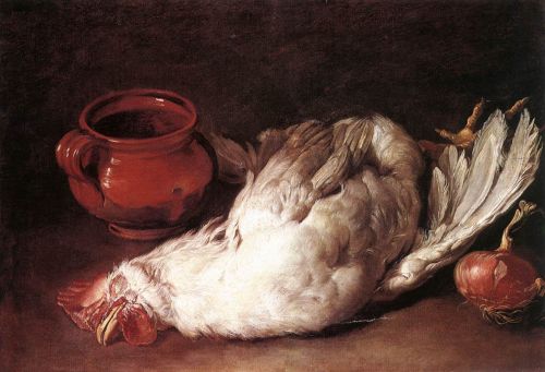 Still-Life with Hen, Onion and Pot