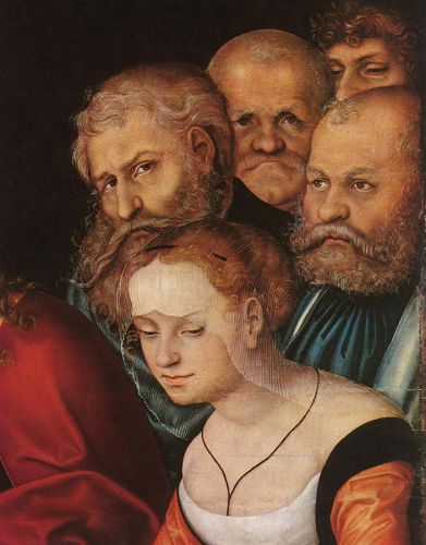 Christ and the Adulteress (detail)