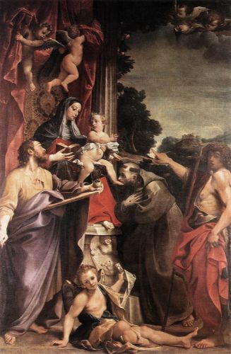 Madonna Enthroned with St Matthew