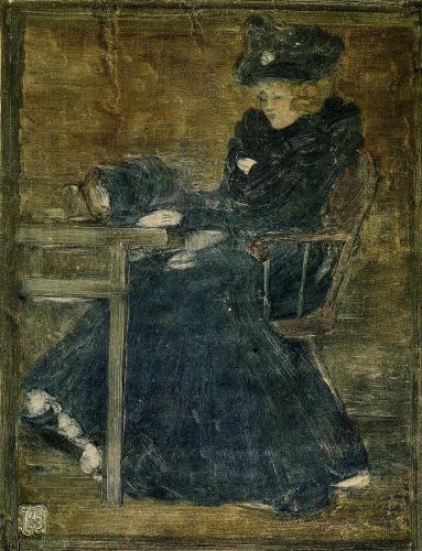 Seated Woman in Blue