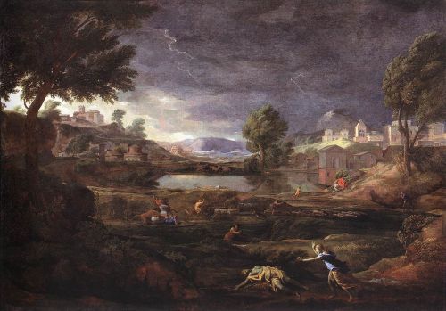 Strormy Landscape with Pyramus and Thisbe