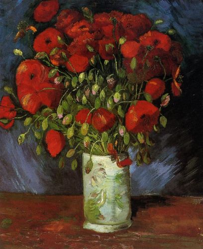 Vase with Red Poppies