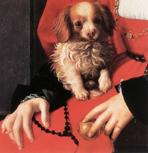 Portrait of a Lady with a Puppy (detail)