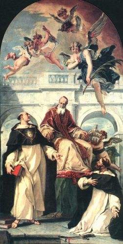 St Pius, St Thomas of Aquino and St Peter Martyr