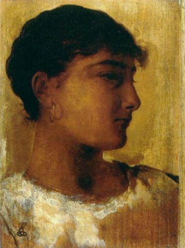 Study of a Young Girls Head, another view