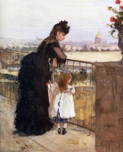 Woman and Child on a Balcony