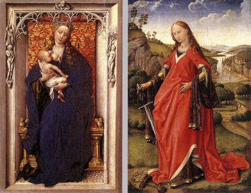 Diptych - Madonna and St Catherine of Alexandria