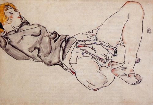 Reclining Woman with Blond Hair 1