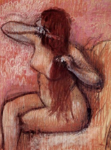 Seated Nude Combing Her Hair