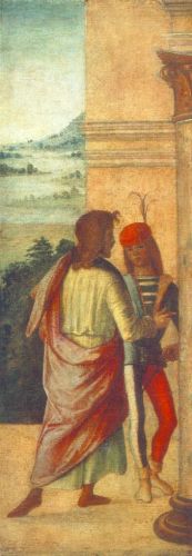 Two Young Man at a Column (detail)