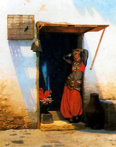 Woman of Cairo at her Door