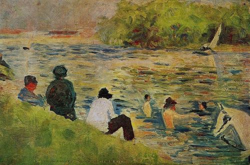 Bathing at Asnieres - The Bank of the Seine