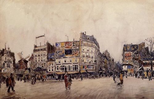 The Moulin Rouge and the Rue Lepic as Seen from the Place Bl