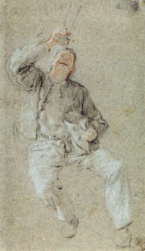 Young Man with a Raised Glass