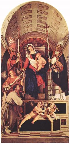 Madonna and Child with Sts Dominic, Gregory and Urban