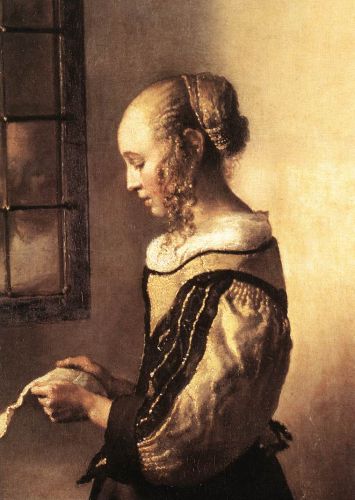 Girl Reading a Letter at an Open Window (detail) 1