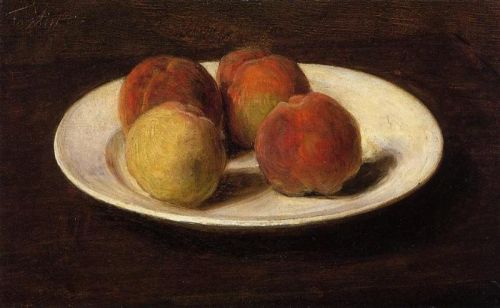 Still Life of Four Peaches