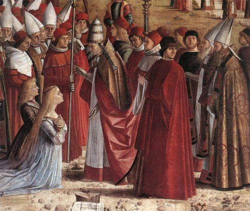 The Pilgrims Meet the Pope (detail)