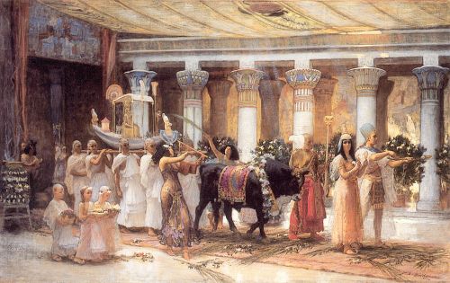 The Procession of the Sacred Bull Anubis