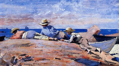 Three Boys on the Shore