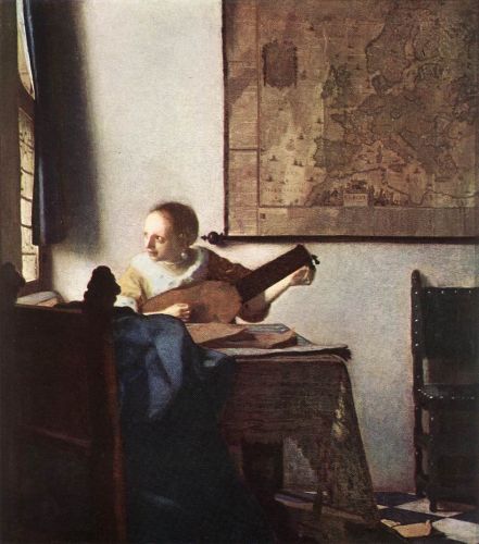 Woman with a Lute near a Window
